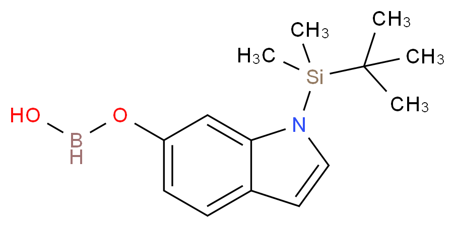 1-(叔丁基二甲基硅烷)吲哚-6-硼酸_分子结构_CAS_913835-60-6)