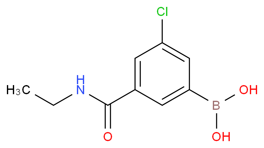 3-Chloro-5-(ethylcarbamoyl)benzeneboronic acid_分子结构_CAS_957120-49-9)