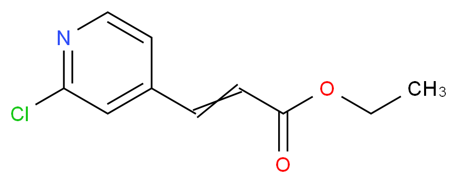 ethyl 3-(2-chloropyridin-4-yl)prop-2-enoate_分子结构_CAS_551950-41-5