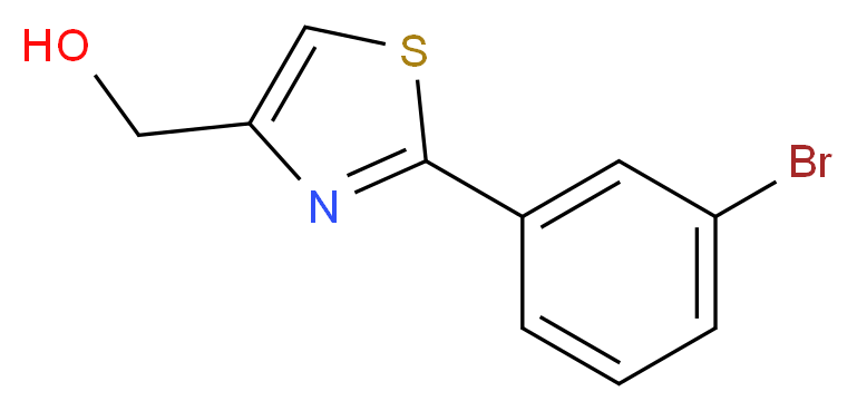 [2-(3-bromophenyl)-1,3-thiazol-4-yl]methanol_分子结构_CAS_885280-57-9