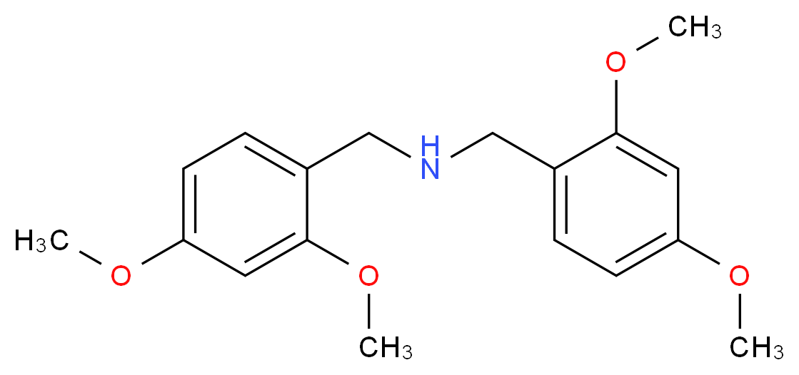 bis[(2,4-dimethoxyphenyl)methyl]amine_分子结构_CAS_20781-23-1