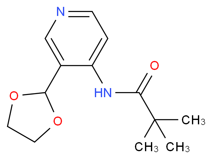 N-(3-[1,3]Dioxolan-2-yl-pyridin-4-yl)-2,2-dimethyl-propionamide_分子结构_CAS_773087-36-8)