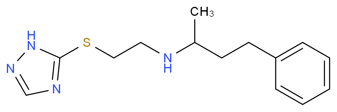 (1-methyl-3-phenylpropyl)[2-(1H-1,2,4-triazol-5-ylthio)ethyl]amine_分子结构_CAS_)