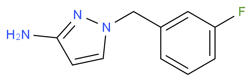 1-[(3-fluorophenyl)methyl]-1H-pyrazol-3-amine_分子结构_CAS_957480-06-7