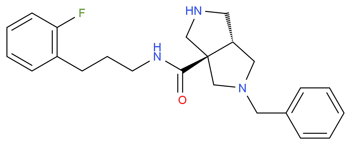 (3aR*,6aR*)-2-benzyl-N-[3-(2-fluorophenyl)propyl]hexahydropyrrolo[3,4-c]pyrrole-3a(1H)-carboxamide_分子结构_CAS_)
