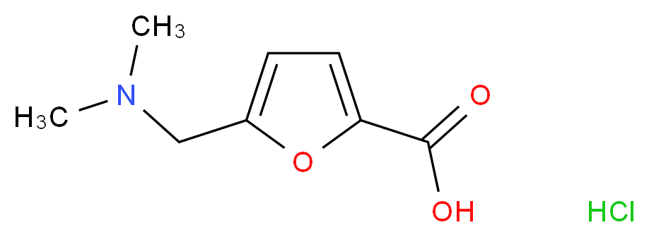 5-[(dimethylamino)methyl]furan-2-carboxylic acid hydrochloride_分子结构_CAS_1185300-64-4