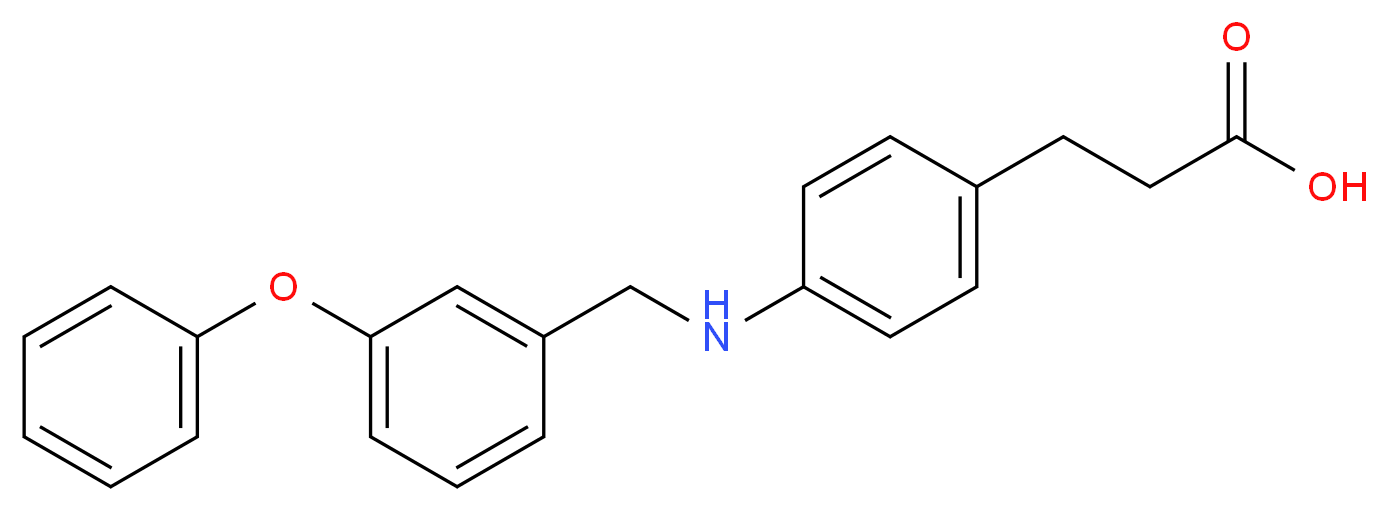 3-(4-{[(3-phenoxyphenyl)methyl]amino}phenyl)propanoic acid_分子结构_CAS_885101-89-3