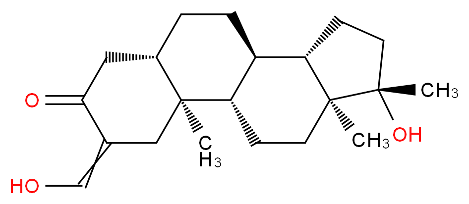 (1S,2S,7S,10R,11S,14S,15S)-14-hydroxy-4-(hydroxymethylidene)-2,14,15-trimethyltetracyclo[8.7.0.0<sup>2</sup>,<sup>7</sup>.0<sup>1</sup><sup>1</sup>,<sup>1</sup><sup>5</sup>]heptadecan-5-one_分子结构_CAS_434-07-1