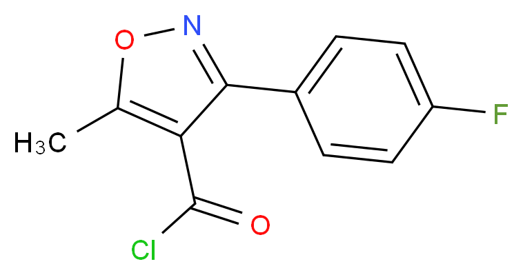 3-(4-Fluorophenyl)-5-methylisoxazole-4-carbonyl chloride_分子结构_CAS_465514-05-0)