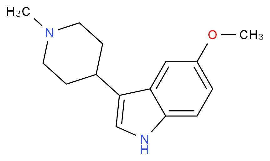 5-methoxy-3-(1-methylpiperidin-4-yl)-1H-indole_分子结构_CAS_111963-87-2