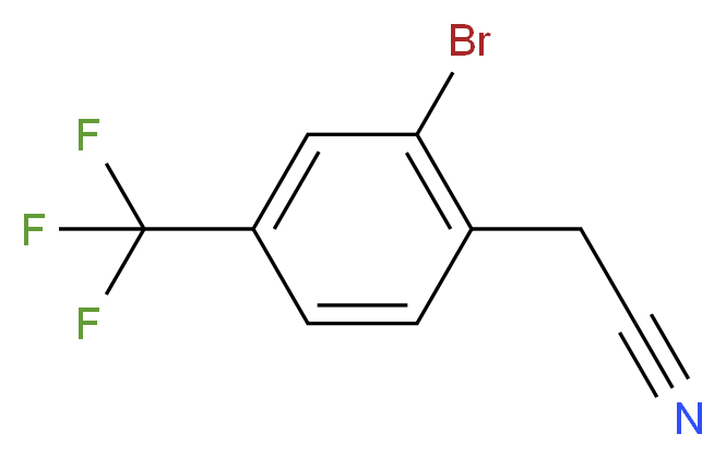 2-[2-bromo-4-(trifluoromethyl)phenyl]acetonitrile_分子结构_CAS_474024-36-7