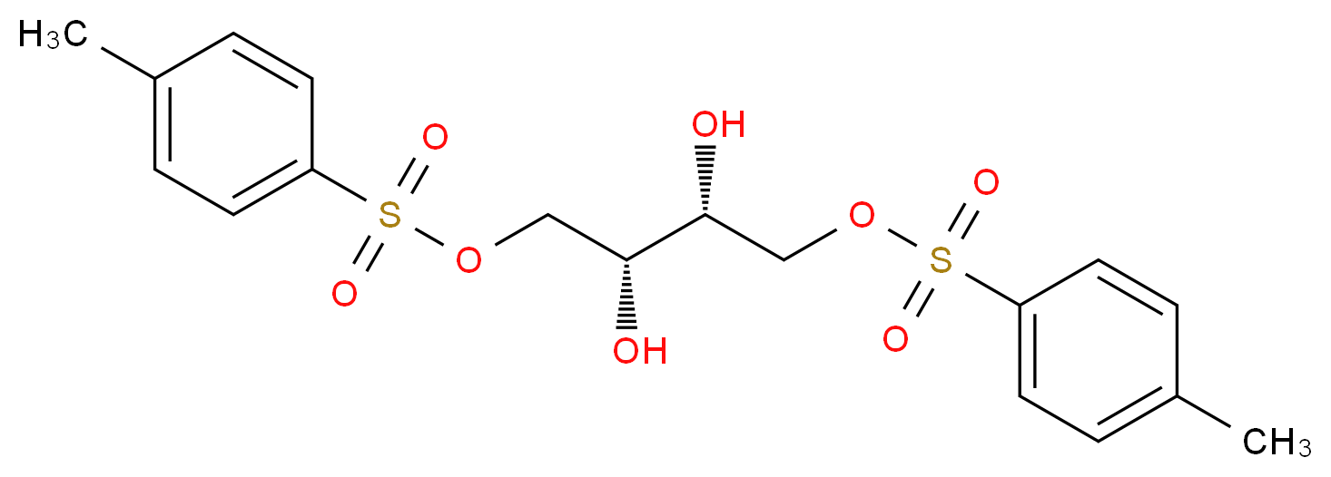 (2R,3R)-2,3-dihydroxy-4-[(4-methylbenzenesulfonyl)oxy]butyl 4-methylbenzene-1-sulfonate_分子结构_CAS_50623-73-9