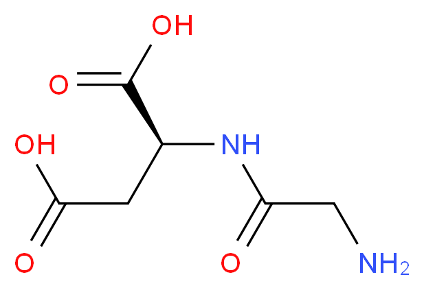 (2S)-2-(2-aminoacetamido)butanedioic acid_分子结构_CAS_4685-12-5