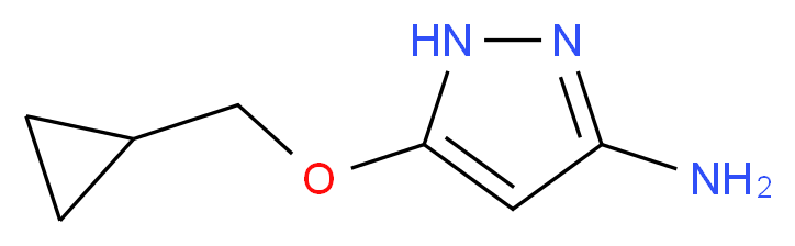5-(Cyclopropylmethoxy)-1H-pyrazol-3-amine_分子结构_CAS_852443-66-4)