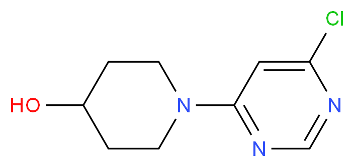 1-(6-Chloropyrimidin-4-yl)-4-piperidinol_分子结构_CAS_914347-85-6)