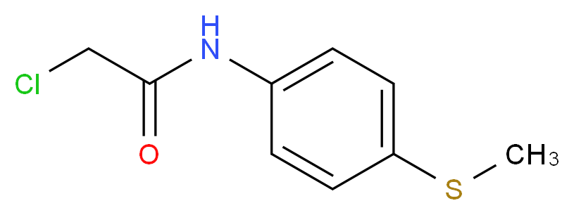 2-chloro-N-[4-(methylsulfanyl)phenyl]acetamide_分子结构_CAS_27978-30-9