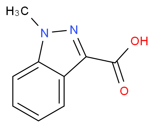 1-甲基吲唑-3-羧酸_分子结构_CAS_50890-83-0)