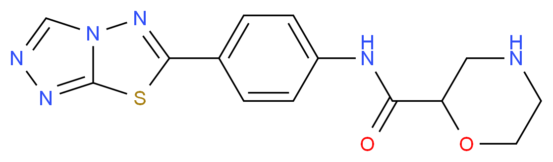 N-(4-[1,2,4]triazolo[3,4-b][1,3,4]thiadiazol-6-ylphenyl)-2-morpholinecarboxamide_分子结构_CAS_)