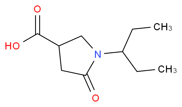 5-oxo-1-(pentan-3-yl)pyrrolidine-3-carboxylic acid_分子结构_CAS_944511-54-0