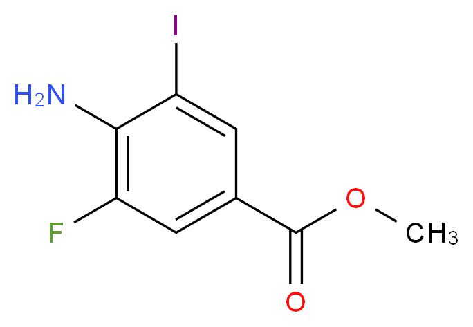 Methyl 4-amino-3-fluoro-5-iodobenzoate_分子结构_CAS_1123172-01-9)