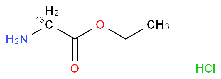 ethyl 2-amino(2-<sup>1</sup><sup>3</sup>C)acetate hydrochloride_分子结构_CAS_58420-91-0