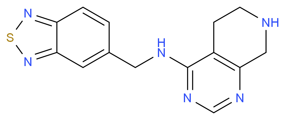 N-(2,1,3-benzothiadiazol-5-ylmethyl)-5,6,7,8-tetrahydropyrido[3,4-d]pyrimidin-4-amine_分子结构_CAS_)