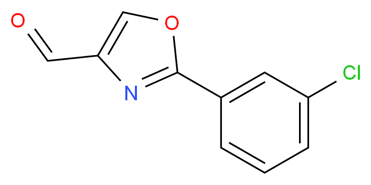 2-(3-chlorophenyl)-1,3-oxazole-4-carbaldehyde_分子结构_CAS_885273-15-4