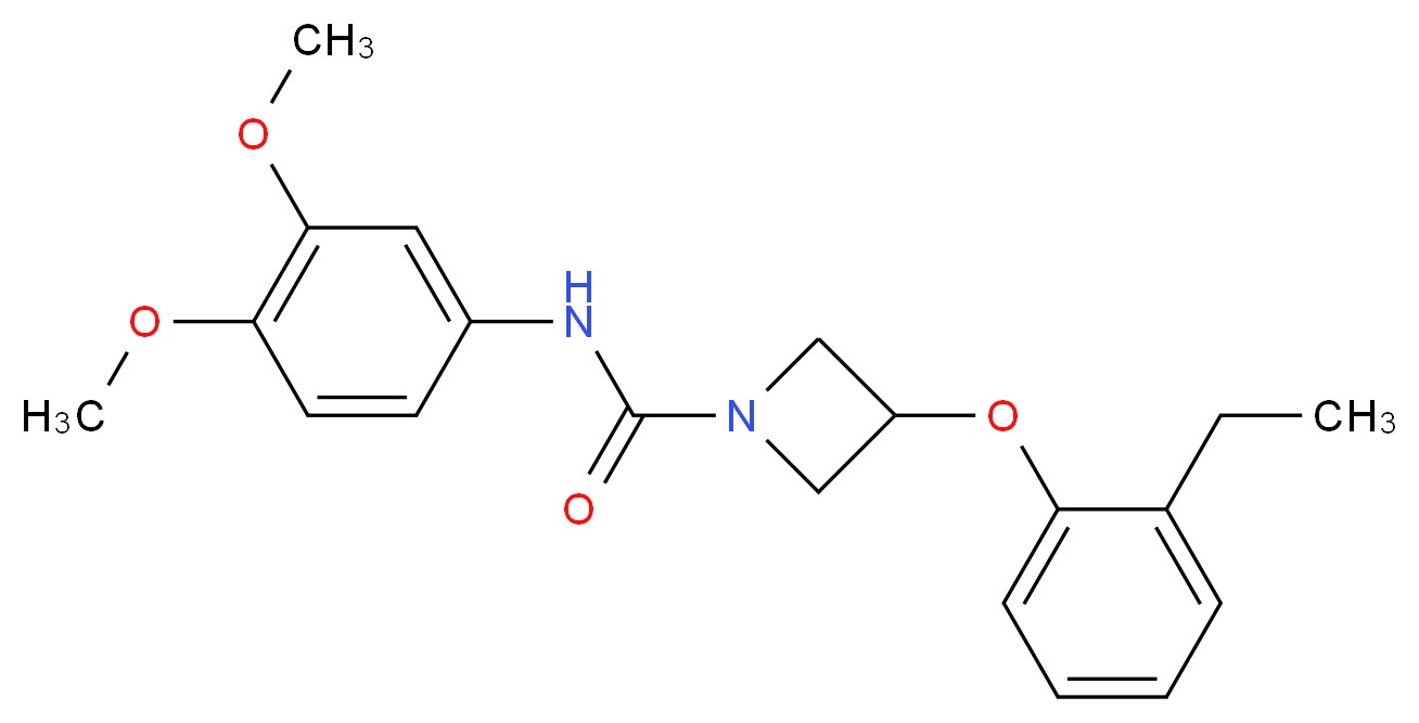 N-(3,4-dimethoxyphenyl)-3-(2-ethylphenoxy)azetidine-1-carboxamide_分子结构_CAS_)