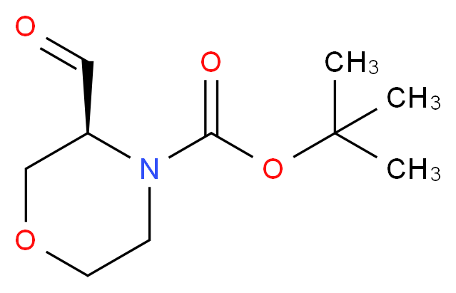 tert-butyl (3S)-3-formylmorpholine-4-carboxylate_分子结构_CAS_218594-01-5