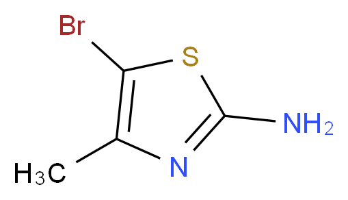 5-bromo-4-methyl-1,3-thiazol-2-amine_分子结构_CAS_3034-57-9