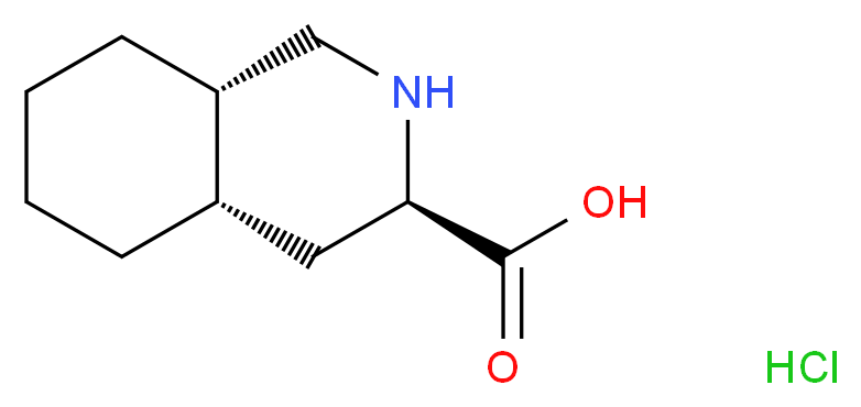 (3S,4aS,8aS)-Decahydroisoquinolinecarboxylic Acid, Hydrochloride Salt (90%)_分子结构_CAS_115238-58-9)