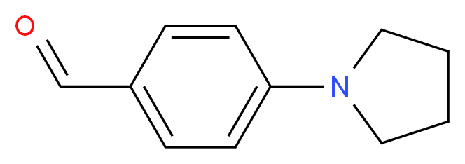 4-(1-吡咯烷)苯甲醛_分子结构_CAS_51980-54-2)