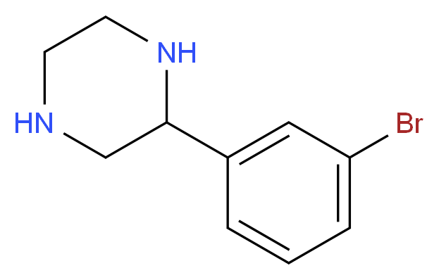 2-(3-bromophenyl)piperazine_分子结构_CAS_885962-24-3