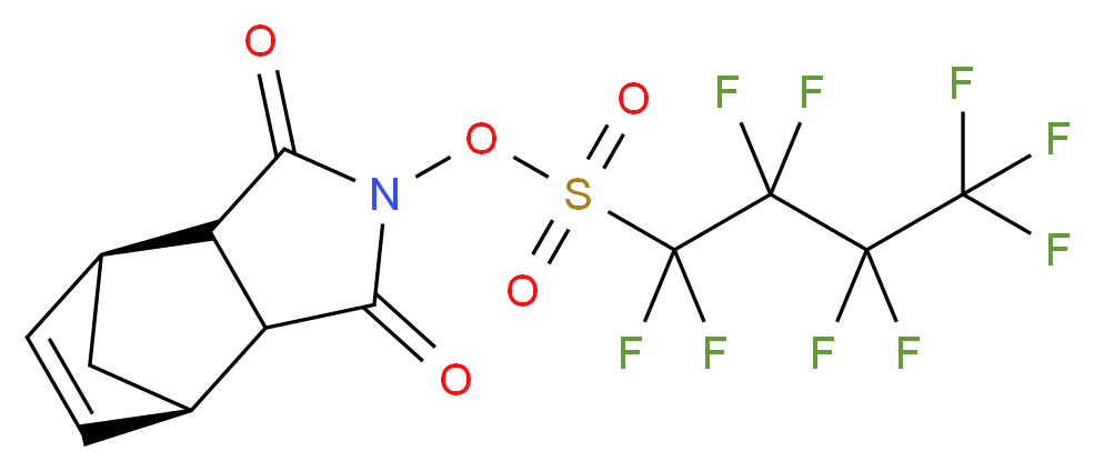 (1R,7S)-3,5-dioxo-4-azatricyclo[5.2.1.0<sup>2</sup>,<sup>6</sup>]dec-8-en-4-yl 1,1,2,2,3,3,4,4,4-nonafluorobutane-1-sulfonate_分子结构_CAS_307531-76-6