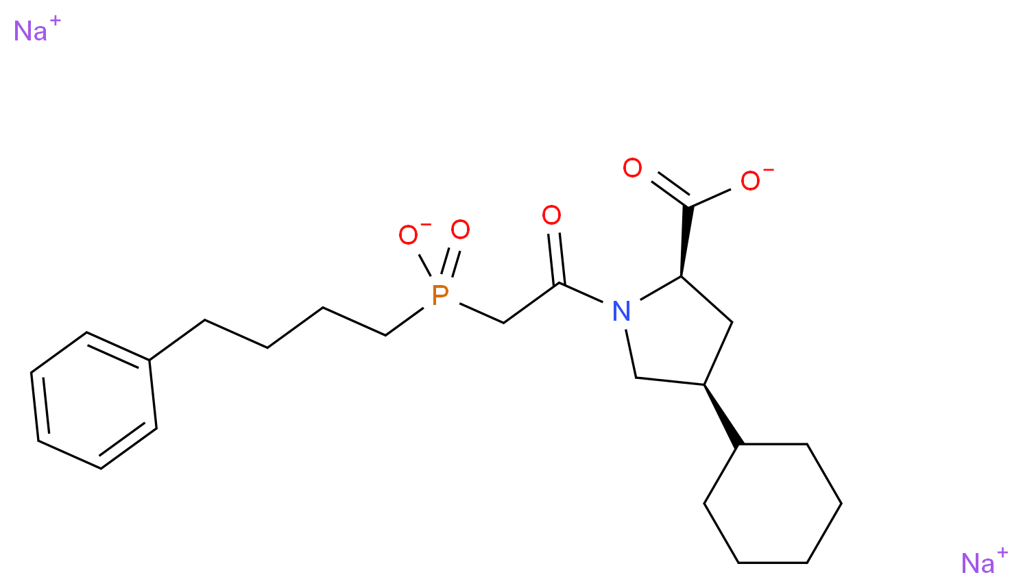 Fosinoprilat Disodium Salt_分子结构_CAS_95399-71-6)