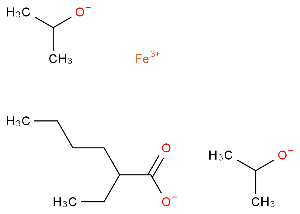 iron(3+) ion 2-ethylhexanoate bis(propan-2-olate)_分子结构_CAS_331720-17-3