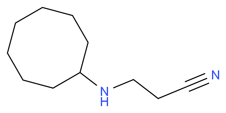 3-(cyclooctylamino)propanenitrile_分子结构_CAS_206559-53-7