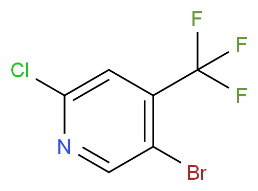 5-bromo-2-chloro-4-(trifluoromethyl)pyridine_分子结构_CAS_823221-93-8