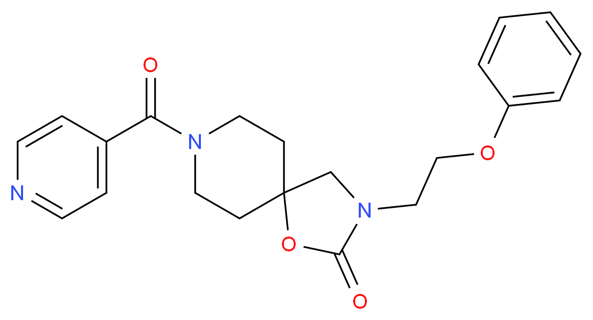 8-isonicotinoyl-3-(2-phenoxyethyl)-1-oxa-3,8-diazaspiro[4.5]decan-2-one_分子结构_CAS_)