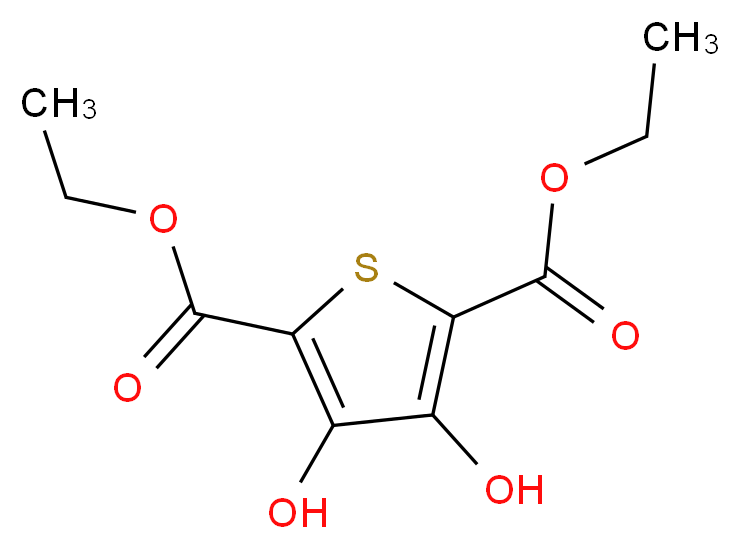 Diethyl 3,4-dihydroxythiophene-2,5-dicarboxylate_分子结构_CAS_1822-66-8)