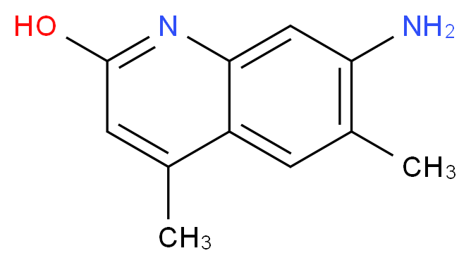 7-Amino-4,6-dimethyl-quinolin-2-ol_分子结构_CAS_58336-28-0)