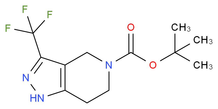 tert-butyl 3-(trifluoromethyl)-1H,4H,5H,6H,7H-pyrazolo[4,3-c]pyridine-5-carboxylate_分子结构_CAS_1022931-73-2