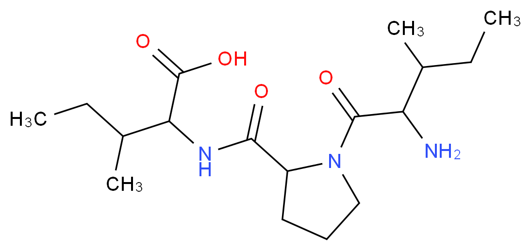 2-{[1-(2-amino-3-methylpentanoyl)pyrrolidin-2-yl]formamido}-3-methylpentanoic acid_分子结构_CAS_90614-48-5