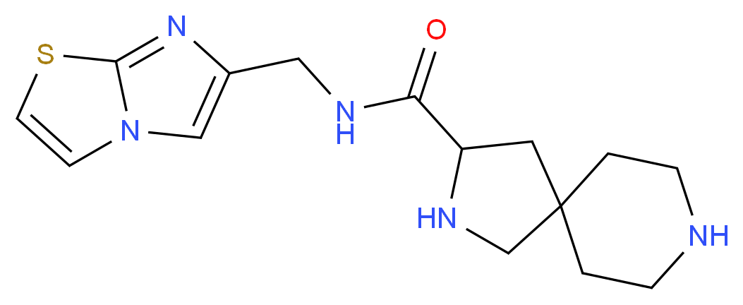 N-(imidazo[2,1-b][1,3]thiazol-6-ylmethyl)-2,8-diazaspiro[4.5]decane-3-carboxamide_分子结构_CAS_)