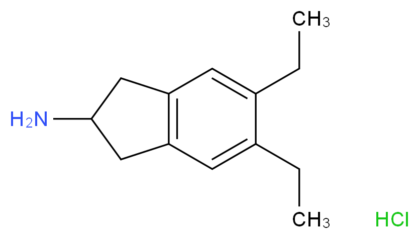 5,6-diethyl-2,3-dihydro-1H-inden-2-amine hydrochloride_分子结构_CAS_312753-53-0