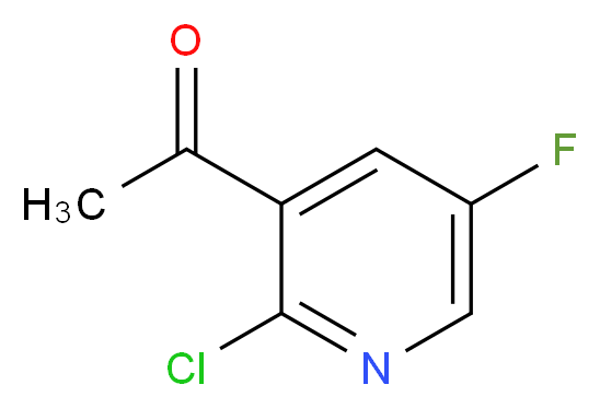 1-(2-chloro-5-fluoropyridin-3-yl)ethan-1-one_分子结构_CAS_1203499-12-0