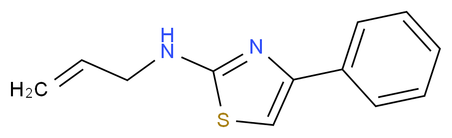 4-phenyl-N-(prop-2-en-1-yl)-1,3-thiazol-2-amine_分子结构_CAS_21344-73-0