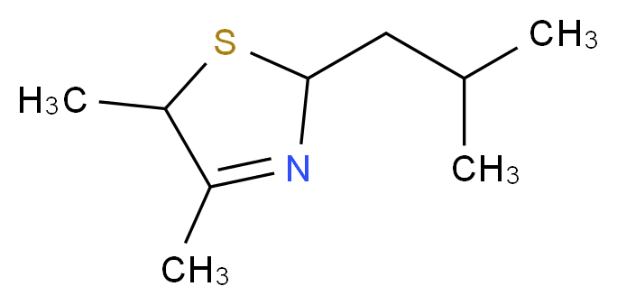 4,5-二甲基-2-异丁基-3-噻唑啉_分子结构_CAS_65894-83-9)