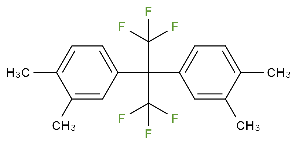 4-[2-(3,4-dimethylphenyl)-1,1,1,3,3,3-hexafluoropropan-2-yl]-1,2-dimethylbenzene_分子结构_CAS_65294-20-4