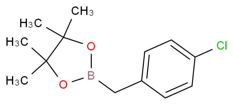 2-[(4-chlorophenyl)methyl]-4,4,5,5-tetramethyl-1,3,2-dioxaborolane_分子结构_CAS_475250-49-8